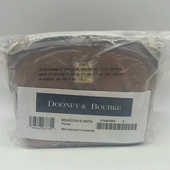 Dooney & Bourke Suede Mini Domed Crossbody Honey - Picture 12 of 15